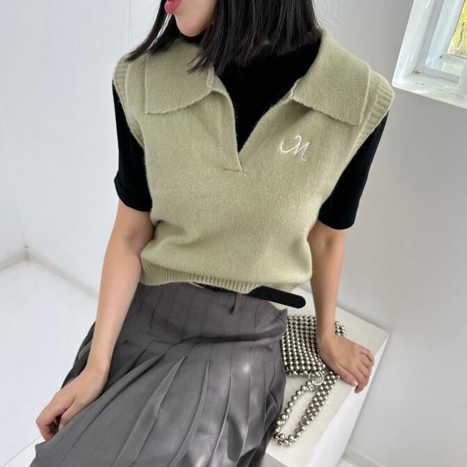 HOT- 簡約風格休閒針織背心-KW-1031-135-上衣